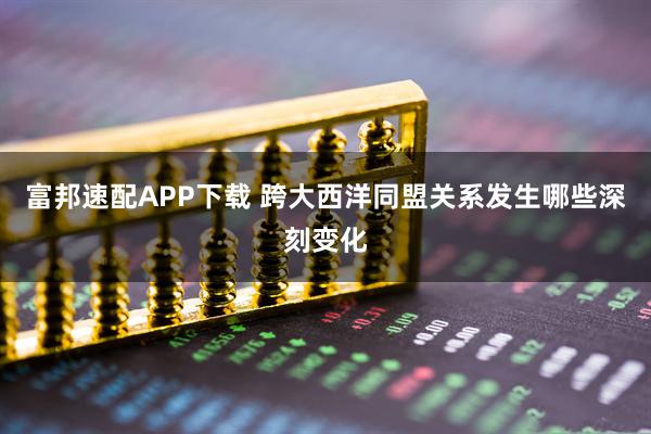 富邦速配APP下载 跨大西洋同盟关系发生哪些深刻变化